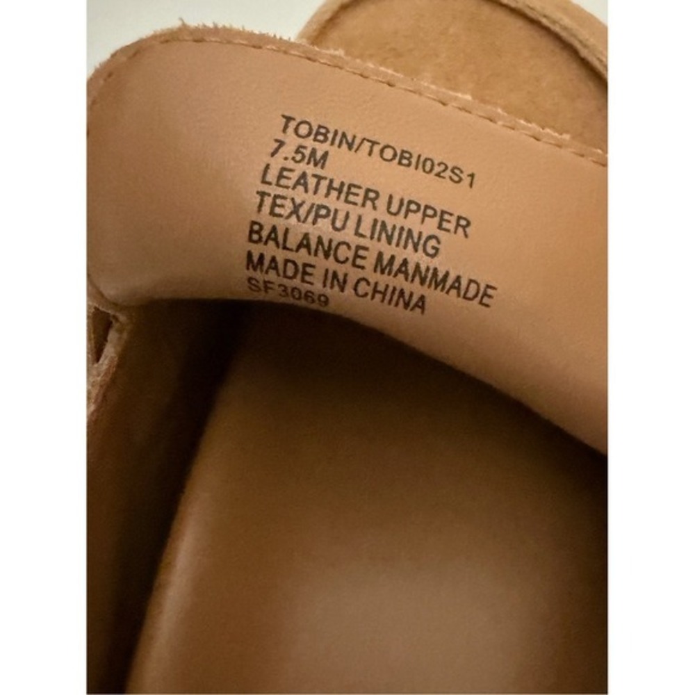 Steve Madden TOBIN Tan Suede Slip-On Mule with Gold Accent Size 7.5 - Picture 3 of 7